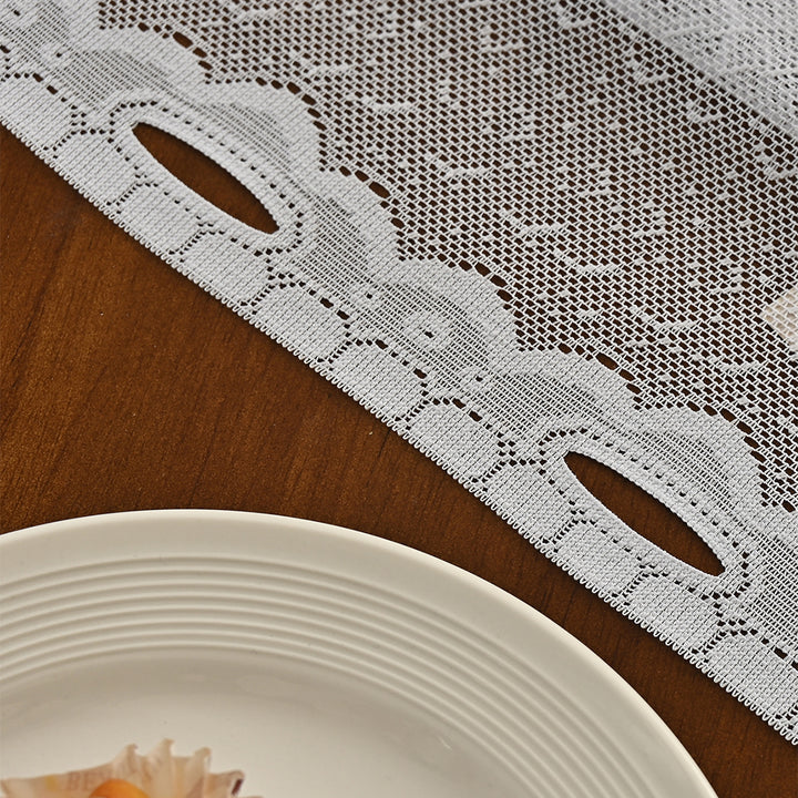 Elegant Floral Lace Window Valance