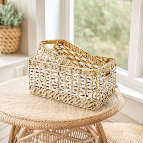 Decorative basket made of natural fiber with elegant design Bowlift