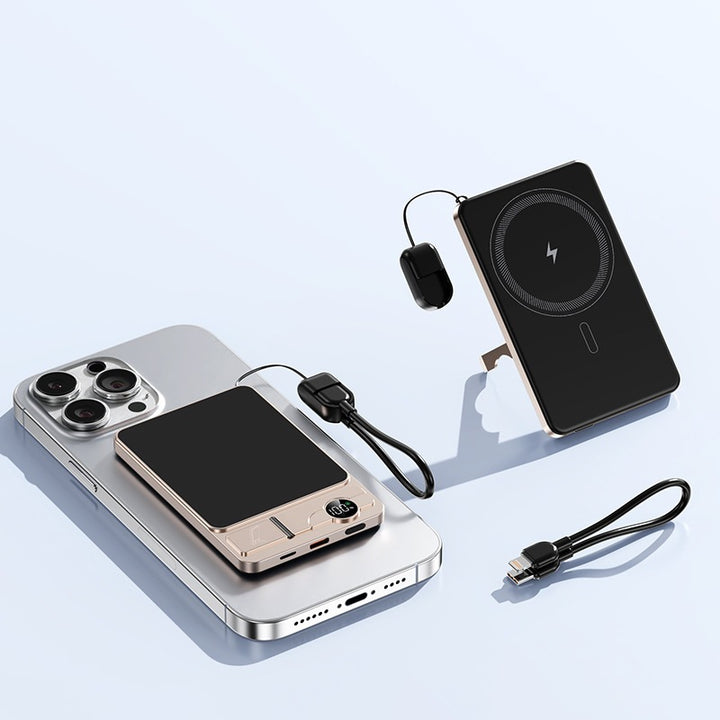 Portable power bank with integrated wireless charging technology and dual fast charging function Bowlift