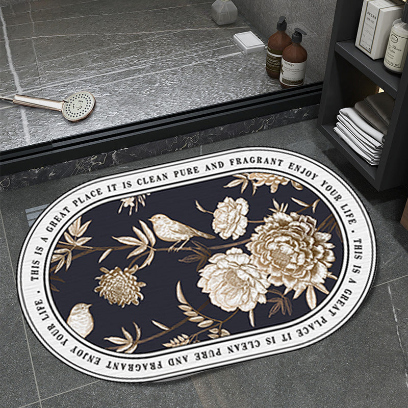 Unisex Floral Pattern Bathmat Bowlift