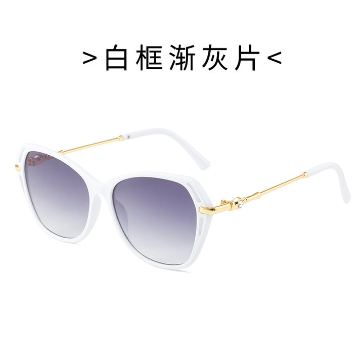 Women's fashionable Cat-Eye sunglasses with elegant metal frame Bowlift