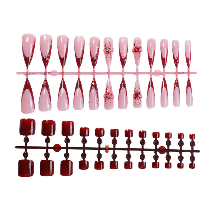 Elegant Decorative Press-On Nail Set Bowlift 1788496206