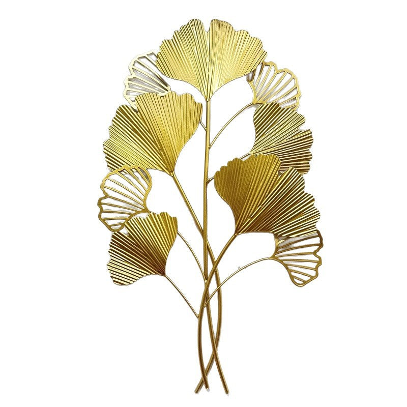 Decorative Metal Ginkgo Wall Sculpture Bowlift
