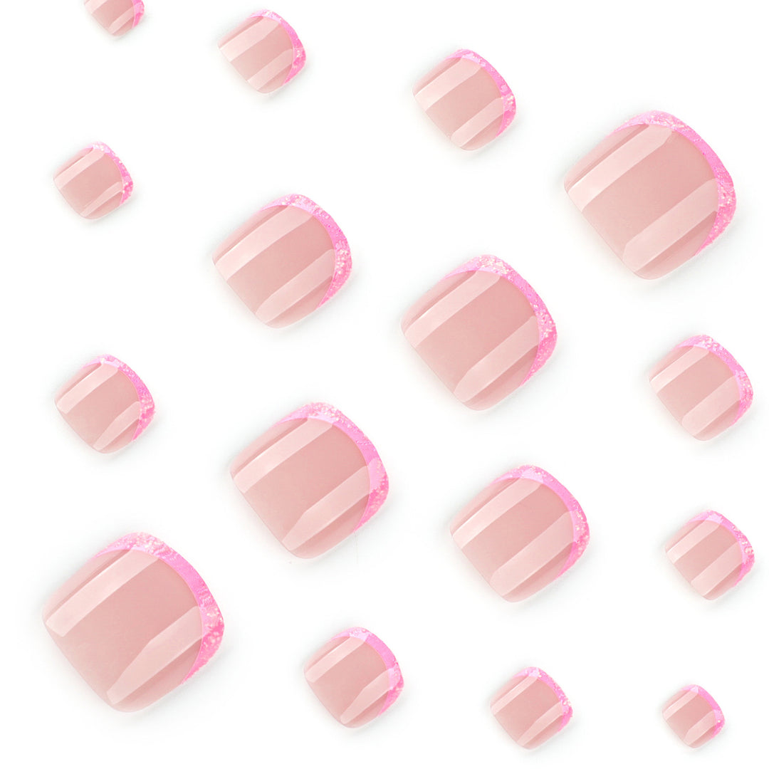Artistic toenail art with glittering fringe Bowlift