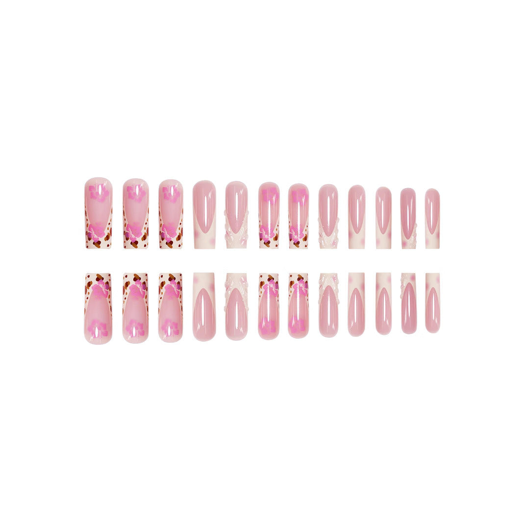Floral Acrylic Nail Enhancements Bowlift