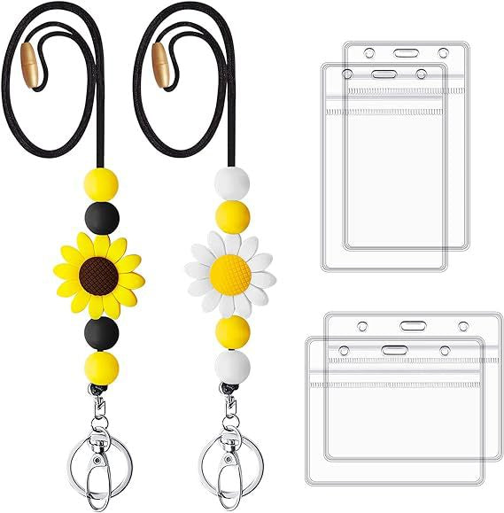 Decorative Beaded Lanyard with ID Holder Bowlift