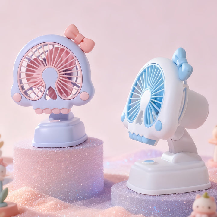 Women's Mini Table Fan in Creative Skull Design Bowlift