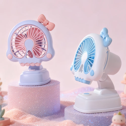 Women portable table fan in creative skull design Bowlift
