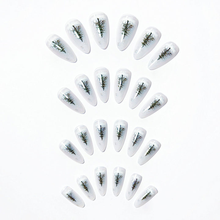 Artistic Winter-Themed Nail Art Bowlift