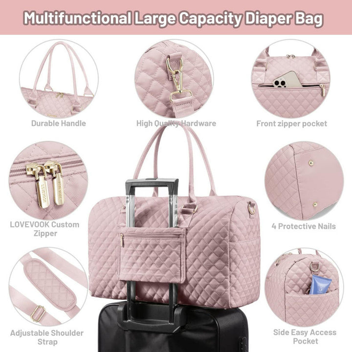 Quilted Multi-Functional Weekend Duffel Bowlift
