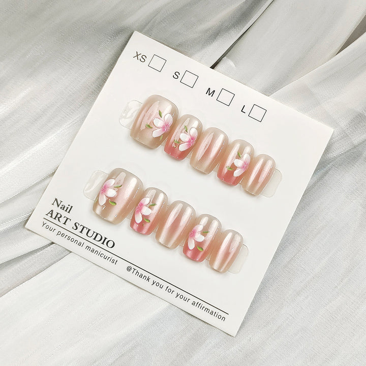 Artificial nails with Elegant Ombre Design Bowlift