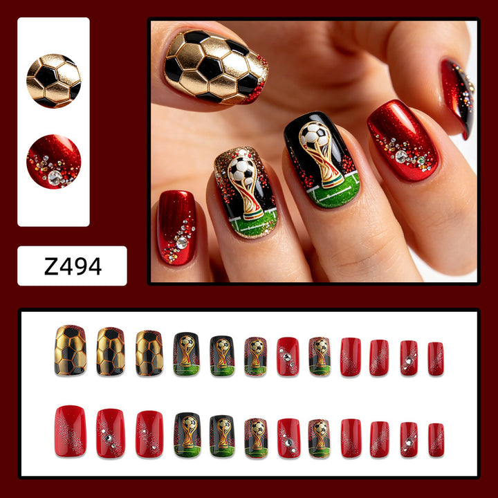 Sporty Football Art Nails Bowlift