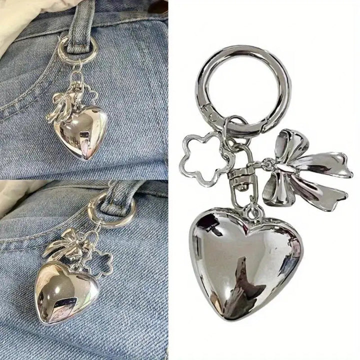 Metallic Charm Keychain Bowlift