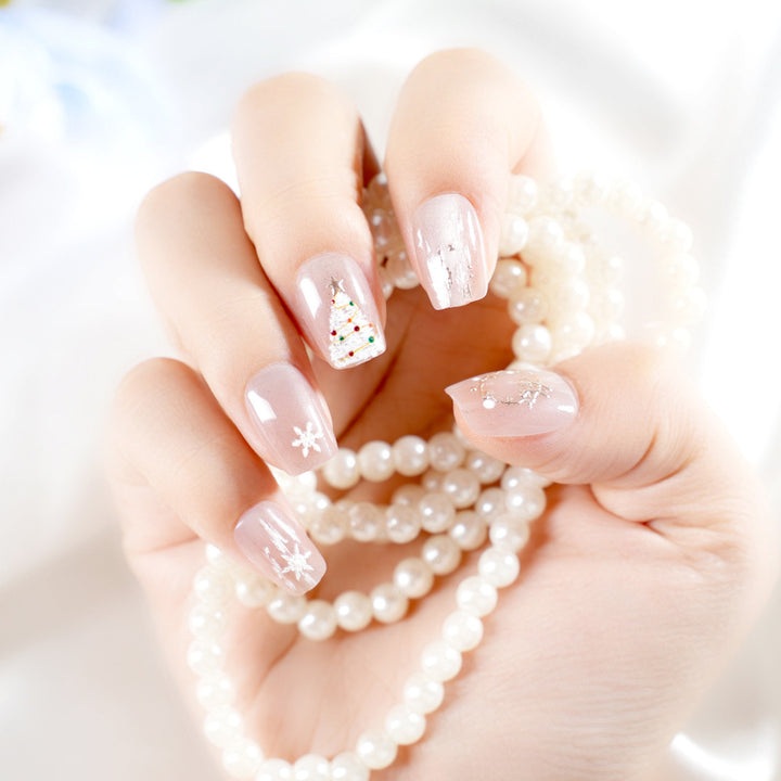Glittering Holiday Nail Art Bowlift