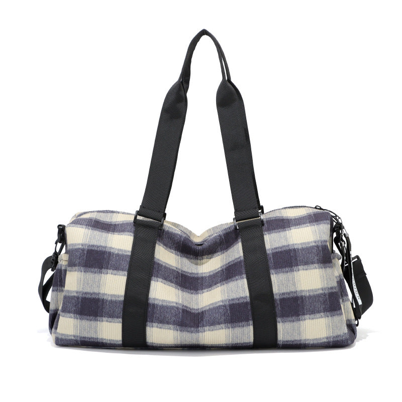 Stylish Checkered Gym Duffle Bag Bowlift