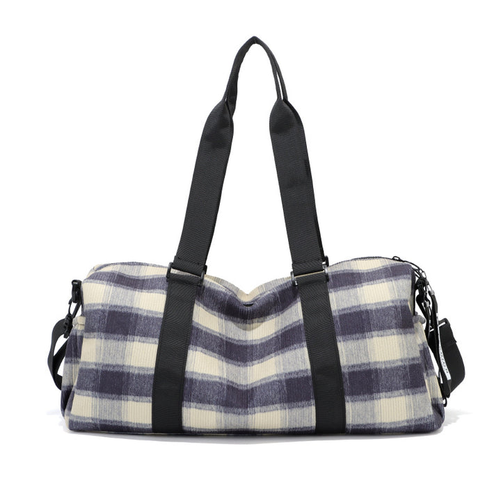 Stylish Checkered Gym Duffle Bag Bowlift
