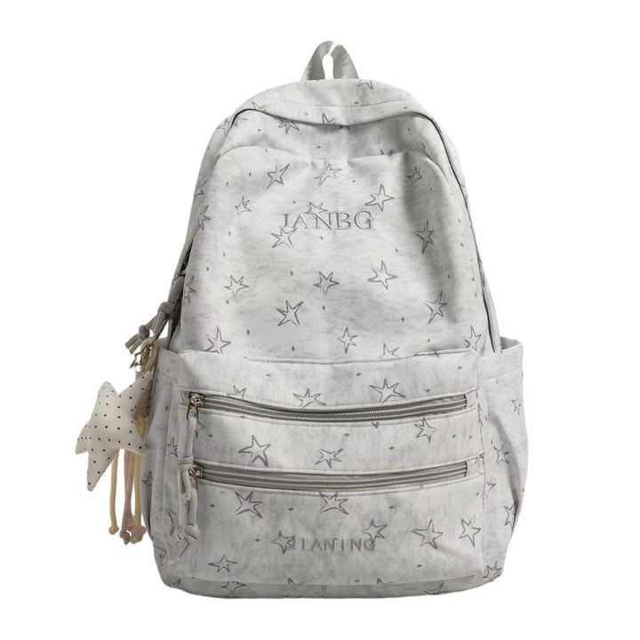 Star Print Casual Backpack Bowlift