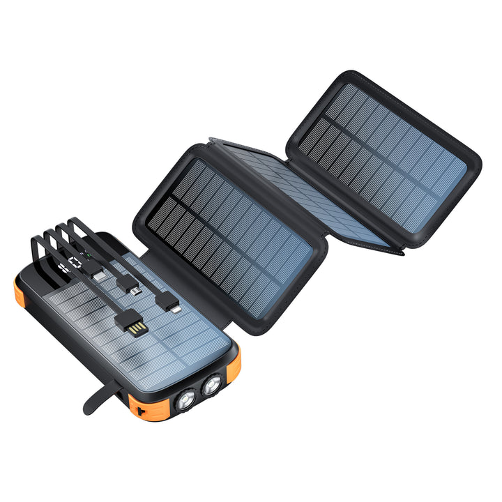 Solar charger with power bank and LED lights Bowlift