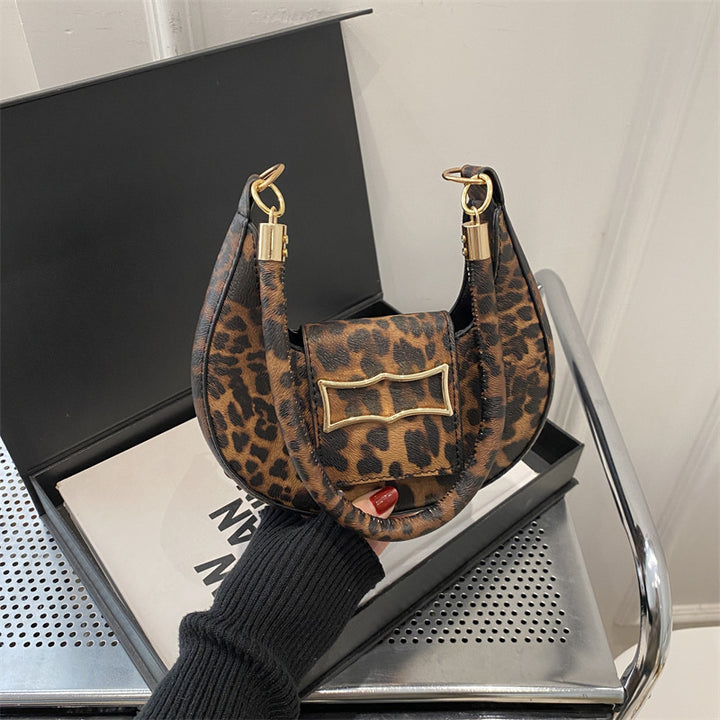 Stylish Leopard Print Handbag Bowlift