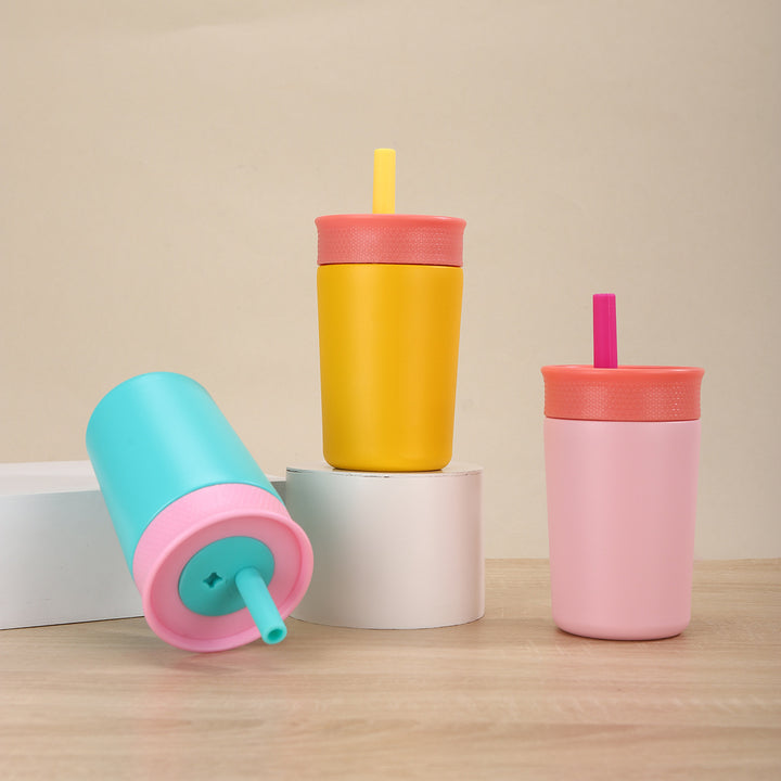 Ladies Insulated Drinking Bottle with Silicone Lid and Straw Bowlift