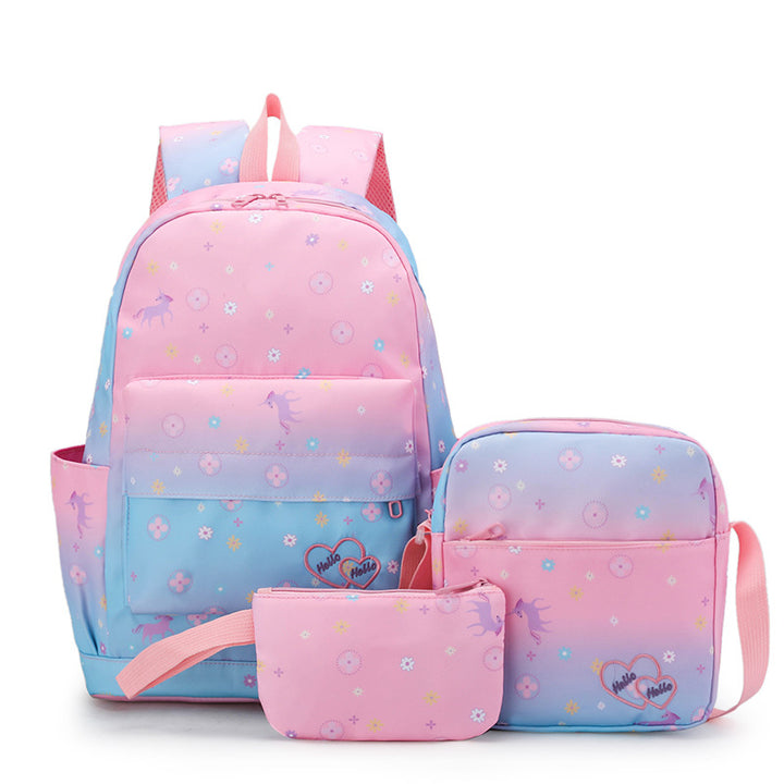 Whimsical Floral Print Backpack Set Bowlift
