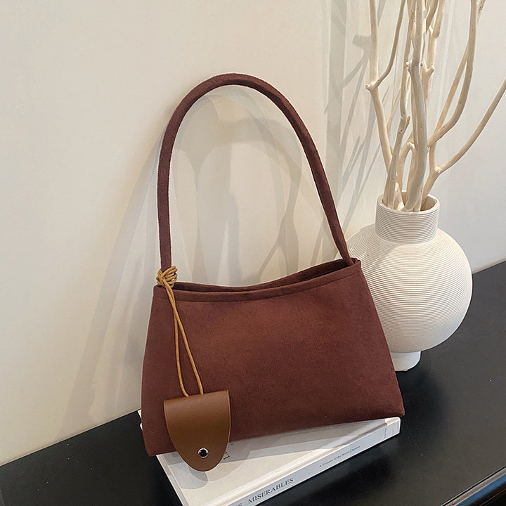 WoTextured Fabric Shoulder Bag Bowlift