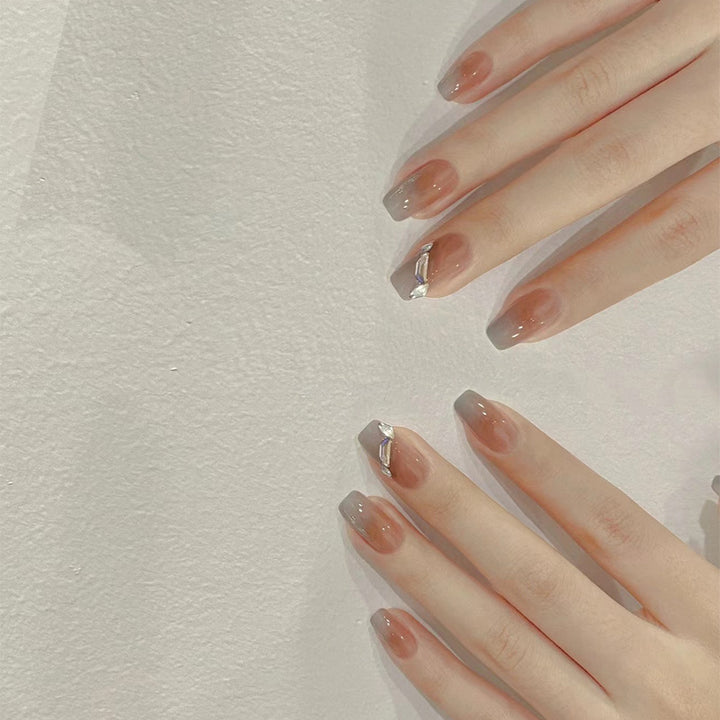 Ombre Press-On Nails with Glossy Finish Bowlift