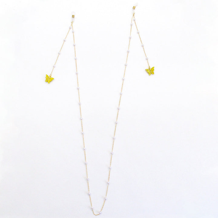 Butterfly-Embellished Eyewear Chain Bowlift