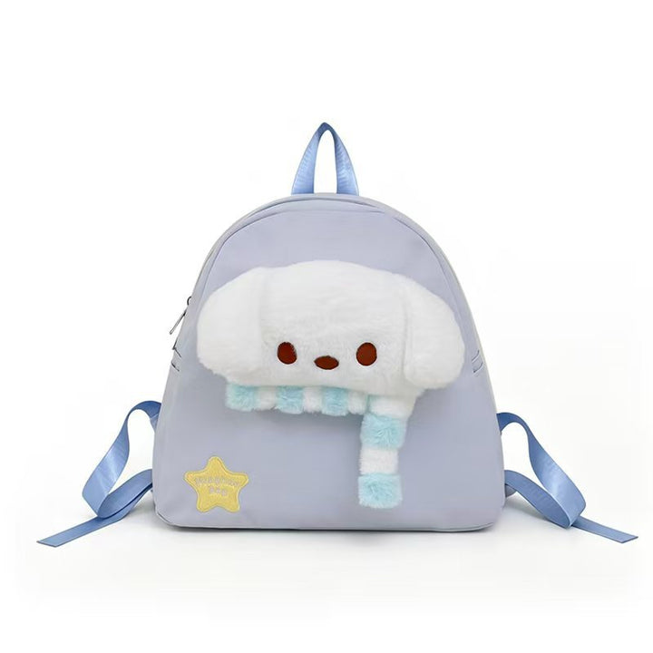 Backpack with Cute Animal Design and Soft Plush Bowlift