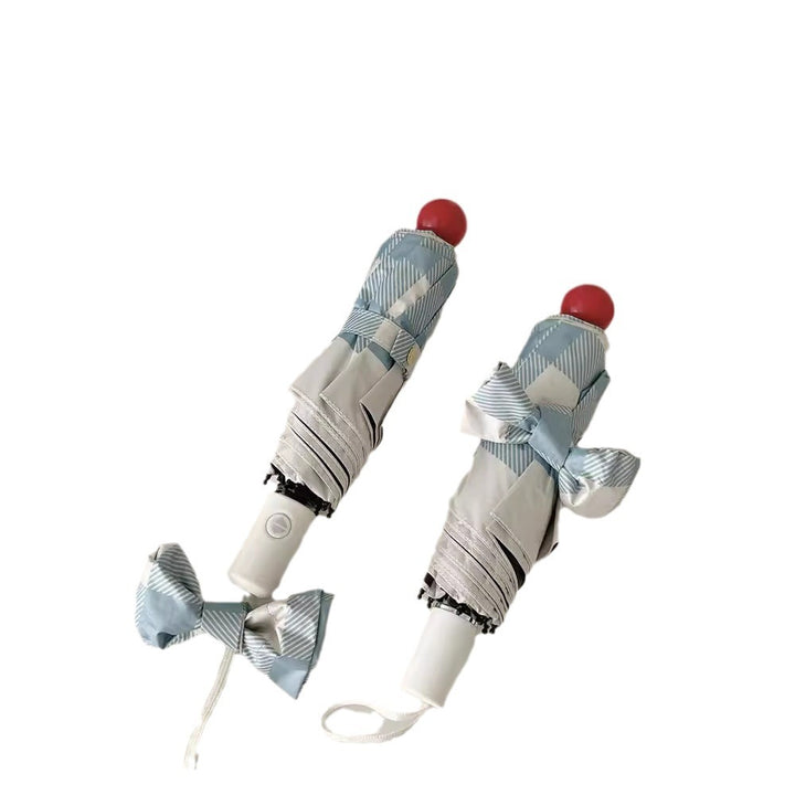 Ladies Foldable Umbrella with Double-layer Protective Structure Bowlift
