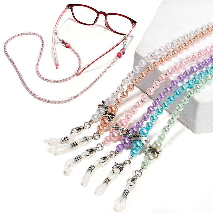 Elegant Faux Pearl Eyewear Chain Bowlift