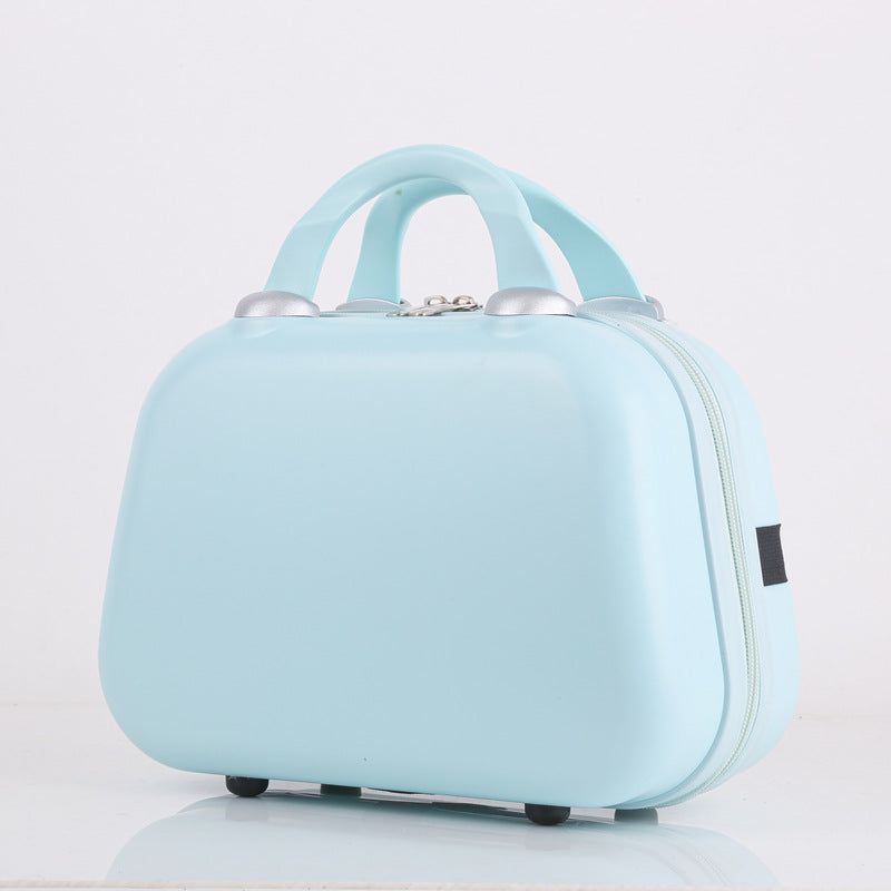 compact hard-shell travel cosmetic vanity case with dual top handles and secure zipper closure Bowlift
