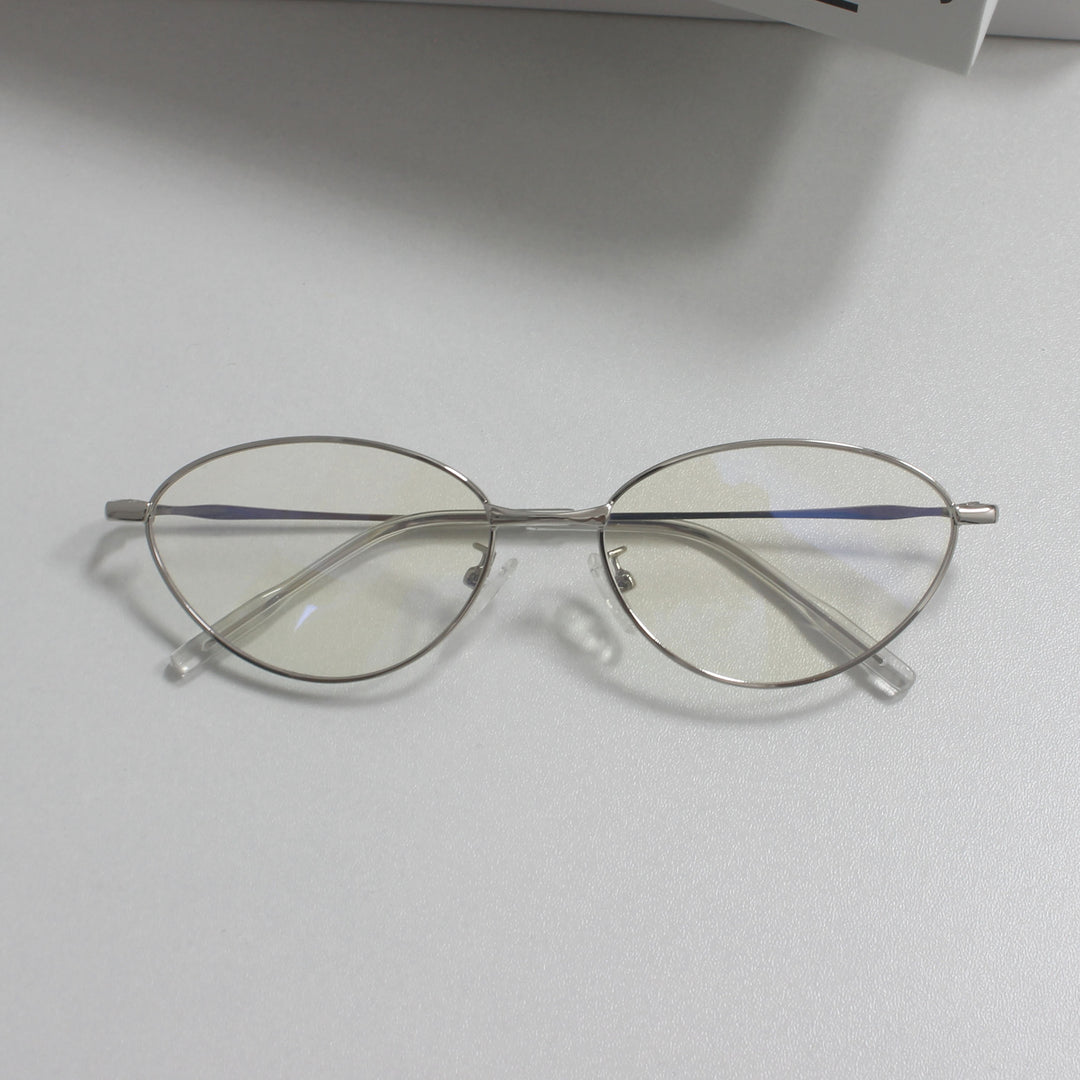 Fashionable Rectangular Glasses with Fine Metal Frame Bowlift