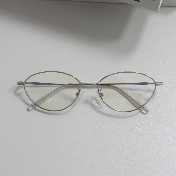 Fashionable Rectangular Glasses with Fine Metal Frame Bowlift