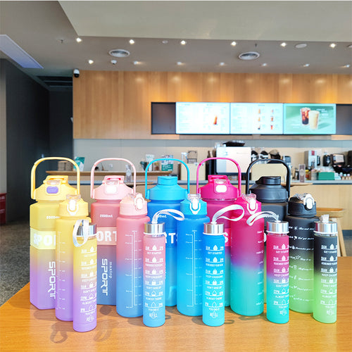 Women's Sports Water Bottle with Motivational Scales Bowlift