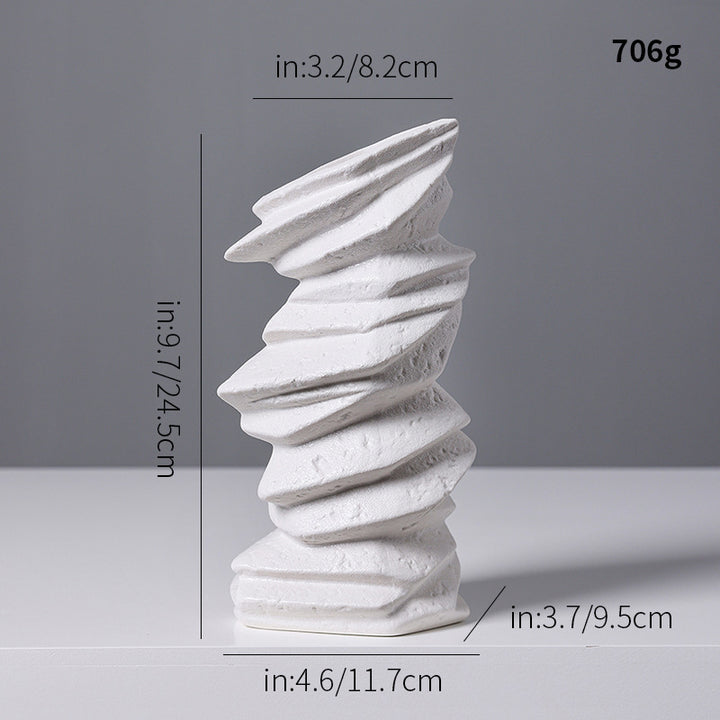 Abstract Textured Ceramic Sculpture