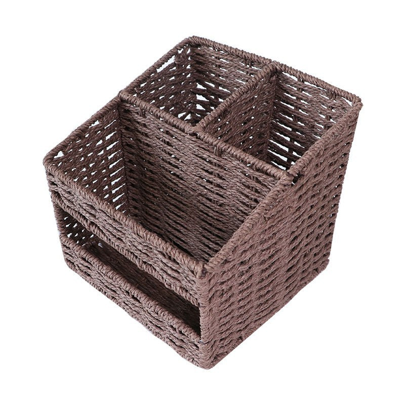 Ladies Storage Basket in Natural Woven Look Bowlift