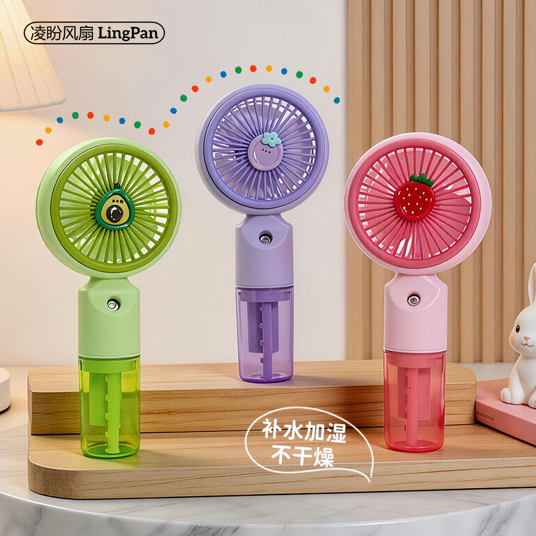 Women's portable USB fan with spray function Bowlift