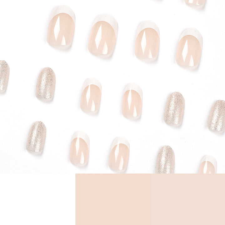 Artistic Nail Extensions with Elegant French Tip Bowlift