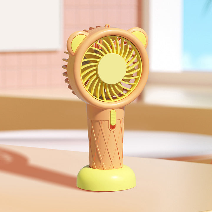 Women's Portable Mini Fan with Playful Animal Design Bowlift