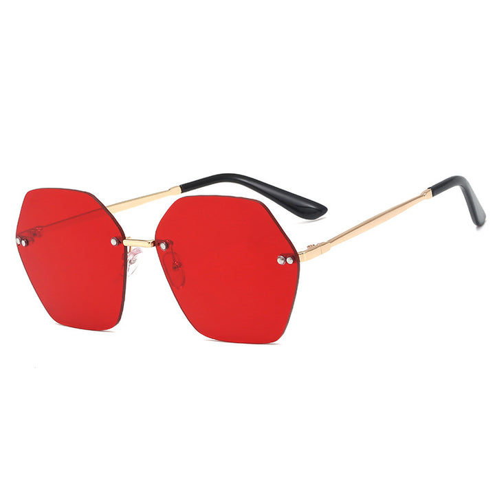 Women's hexagonal sunglasses with elegant metal frame Bowlift