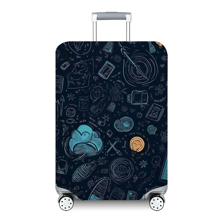 Unisex hard-shell travel suitcase with artistic landscape design Bowlift