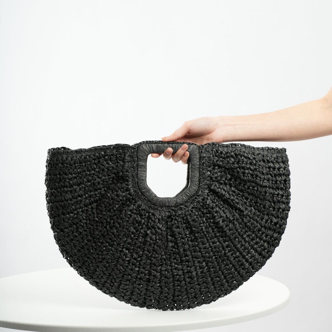 Handcrafted Ribbed Structure Beach Bag Bowlift