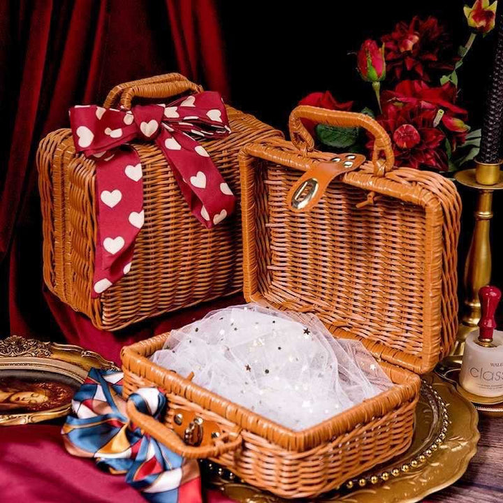 Ladies Stylish Rat Box with Practical Handles Bowlift