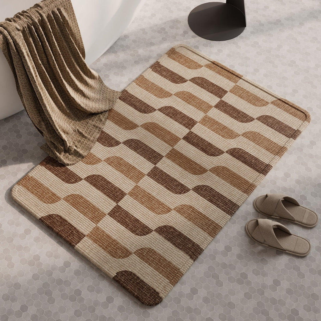Natural Fiber Absorbent Bathroom Mat