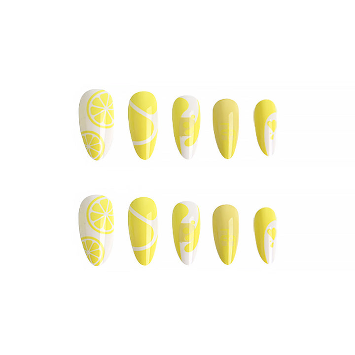 Artificial nails with fruity lime motif Bowlift