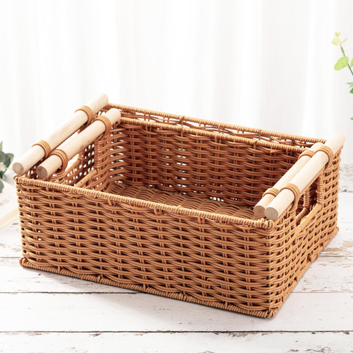 Women Decorative Storage Basket with Practical Handles Bowlift