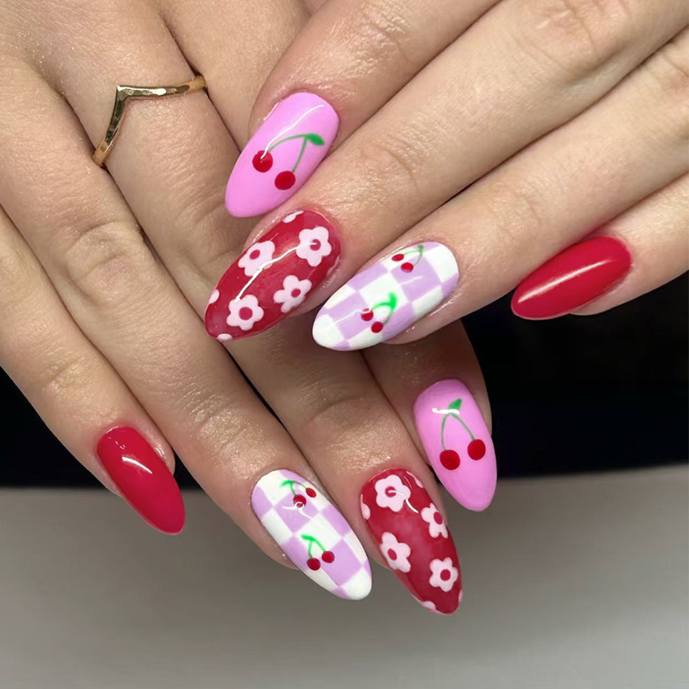 Artistic Cherry Blossom Nail Art Design Bowlift