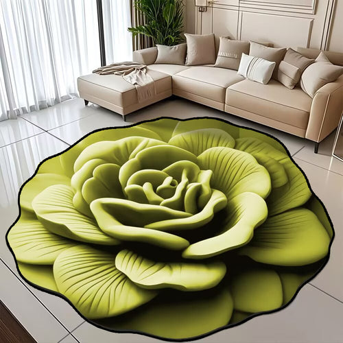 Floral Shaped Area Rug