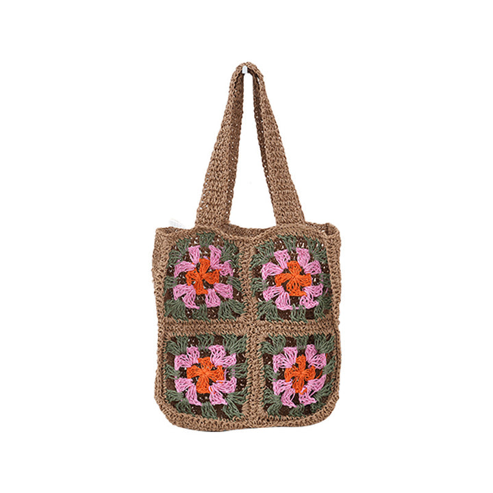 Handcrafted crochet bag with floral patterns Bowlift